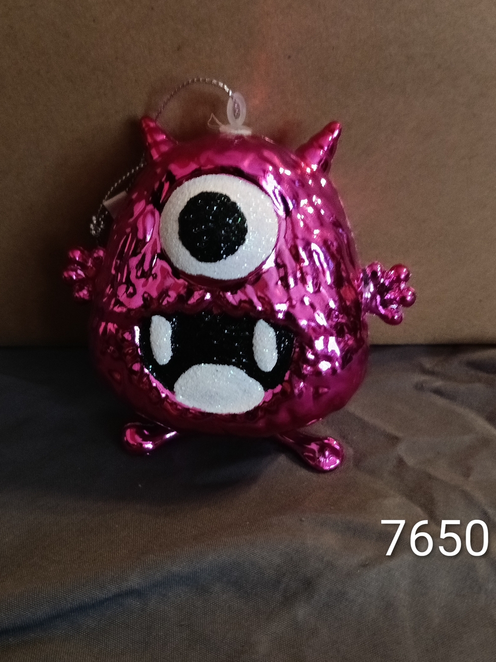 Pink Monster Ornament From Cracker Barrel
